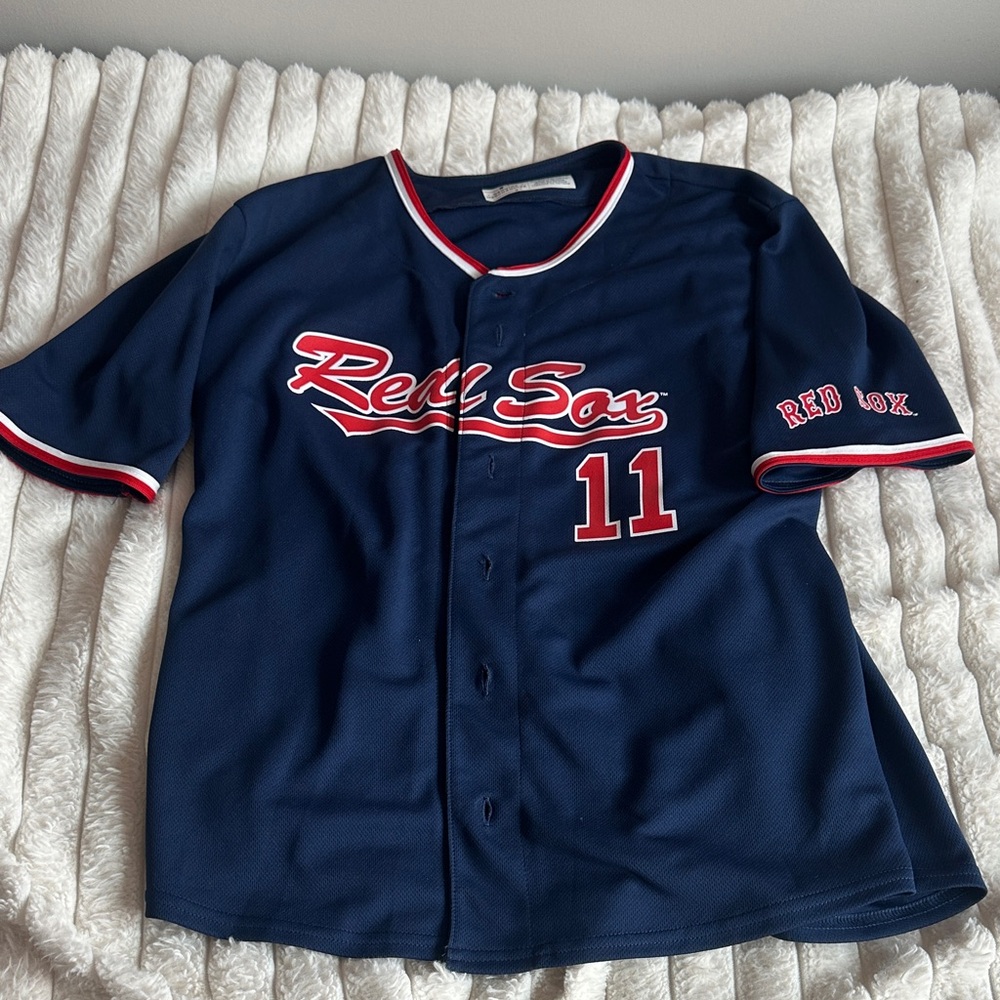 Kids Red Sox Navy Blue Jersey